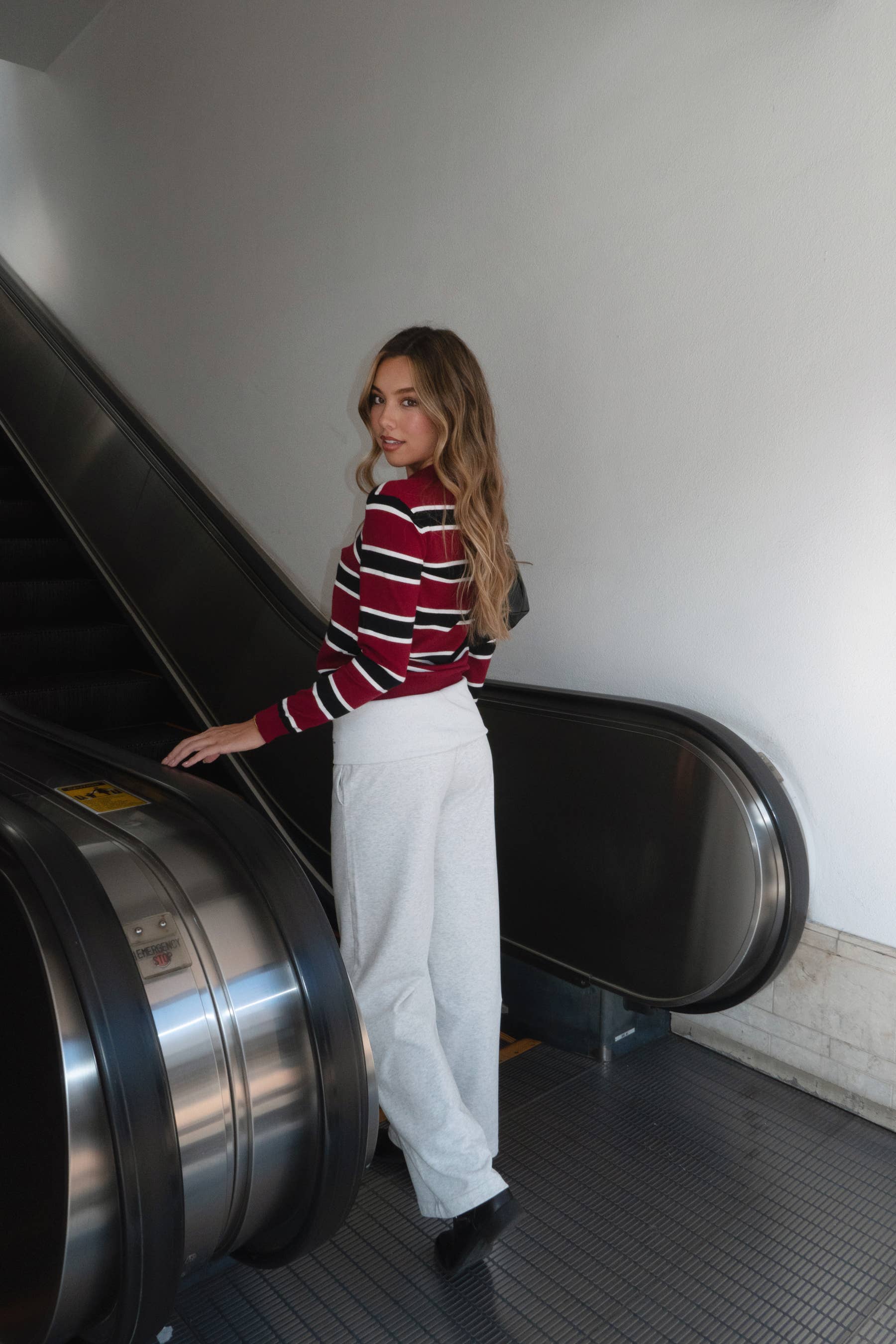 Rhodes Striped Polo Long Sleeve