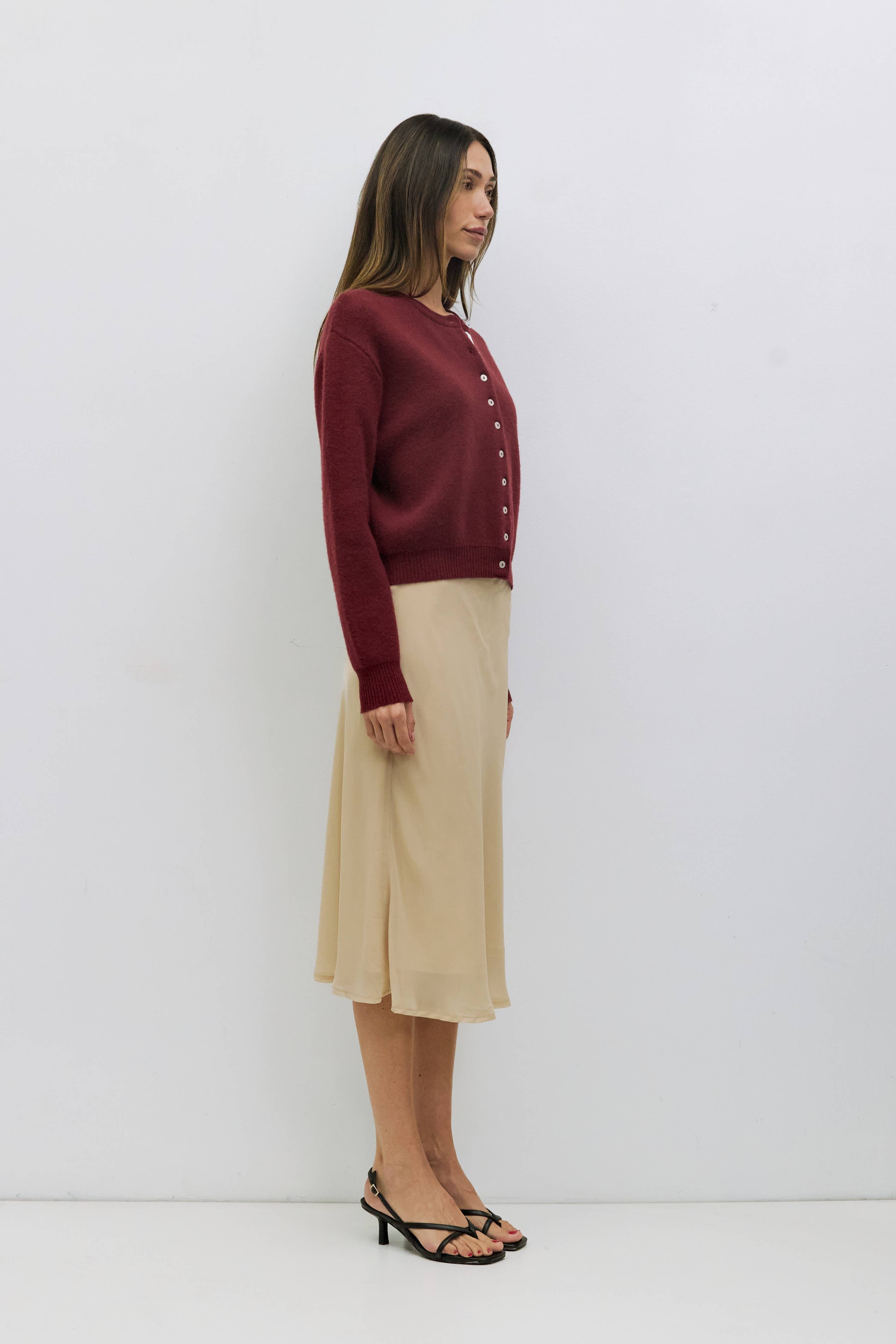 Malin Cropped Button-Down Cardigan