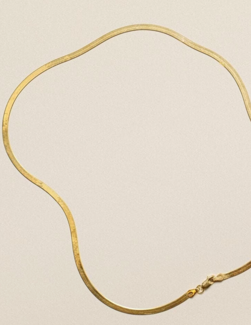 Katie Herringbone Stainless Steel Necklace