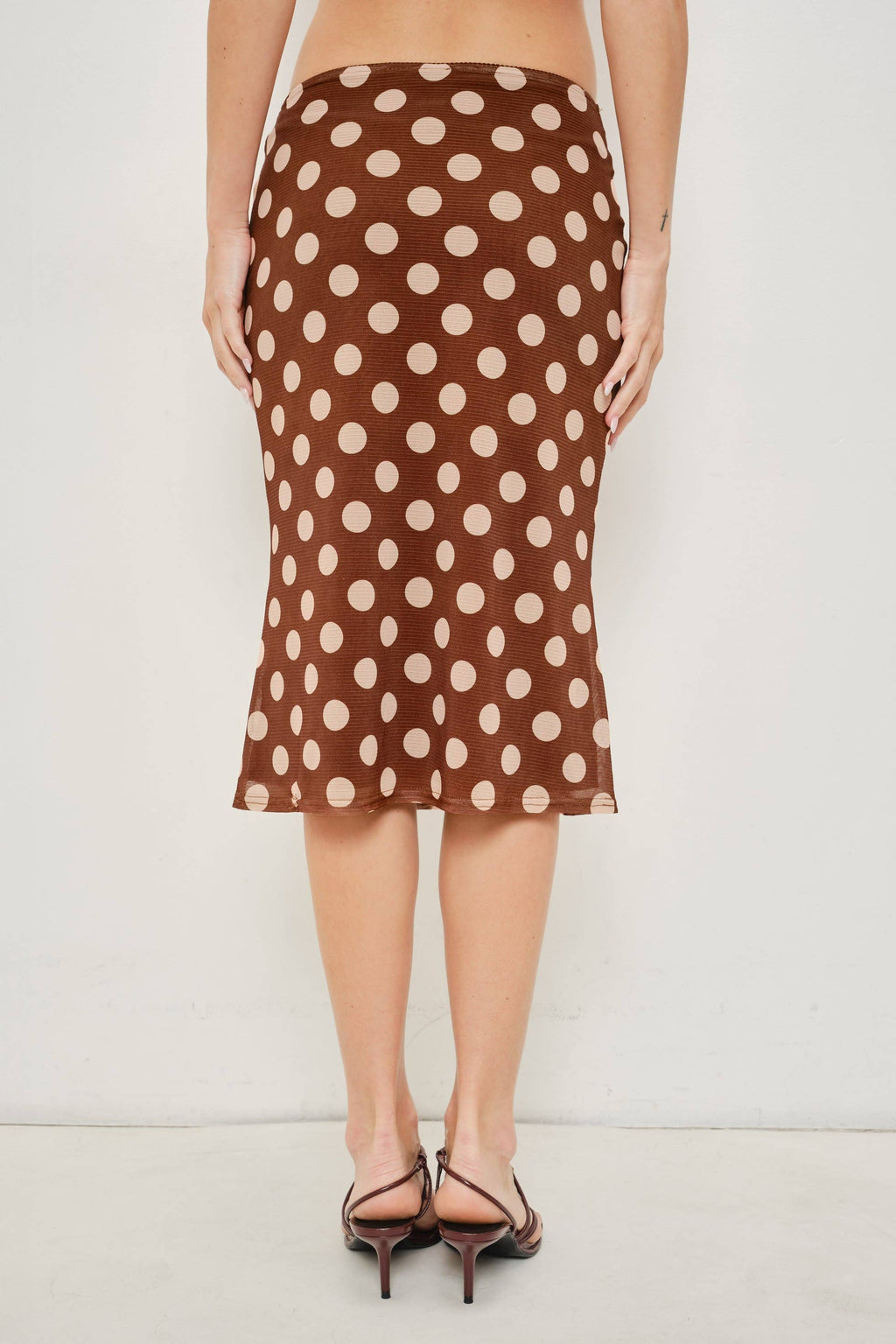 Anna Polka Dot Midi Skirt