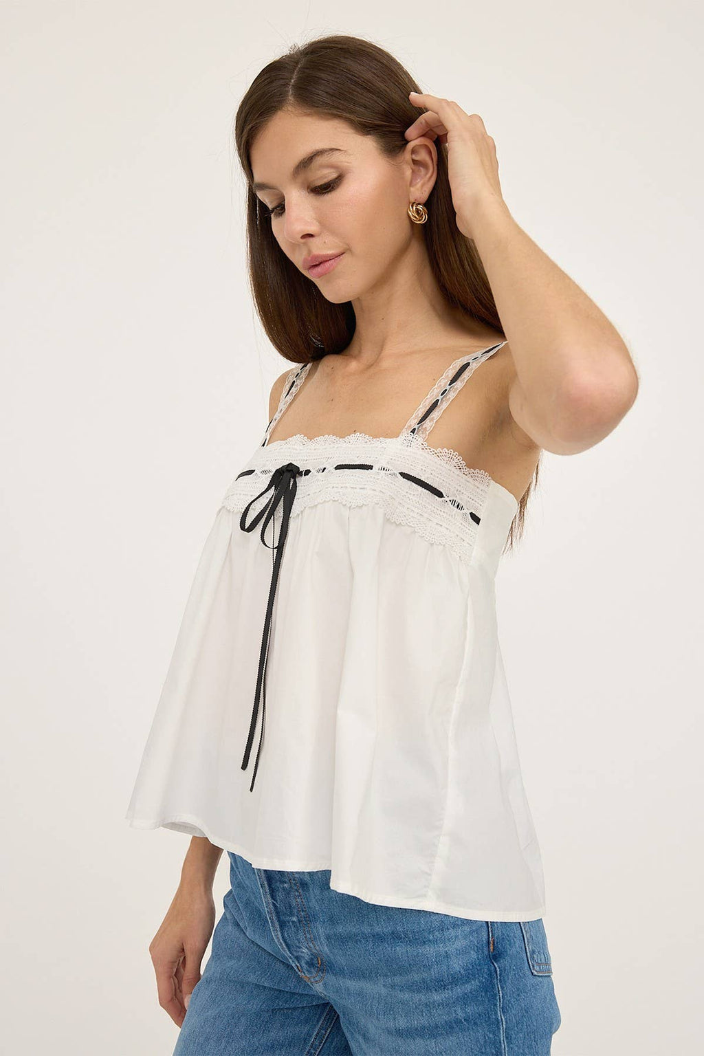 Laced Trim Blouse