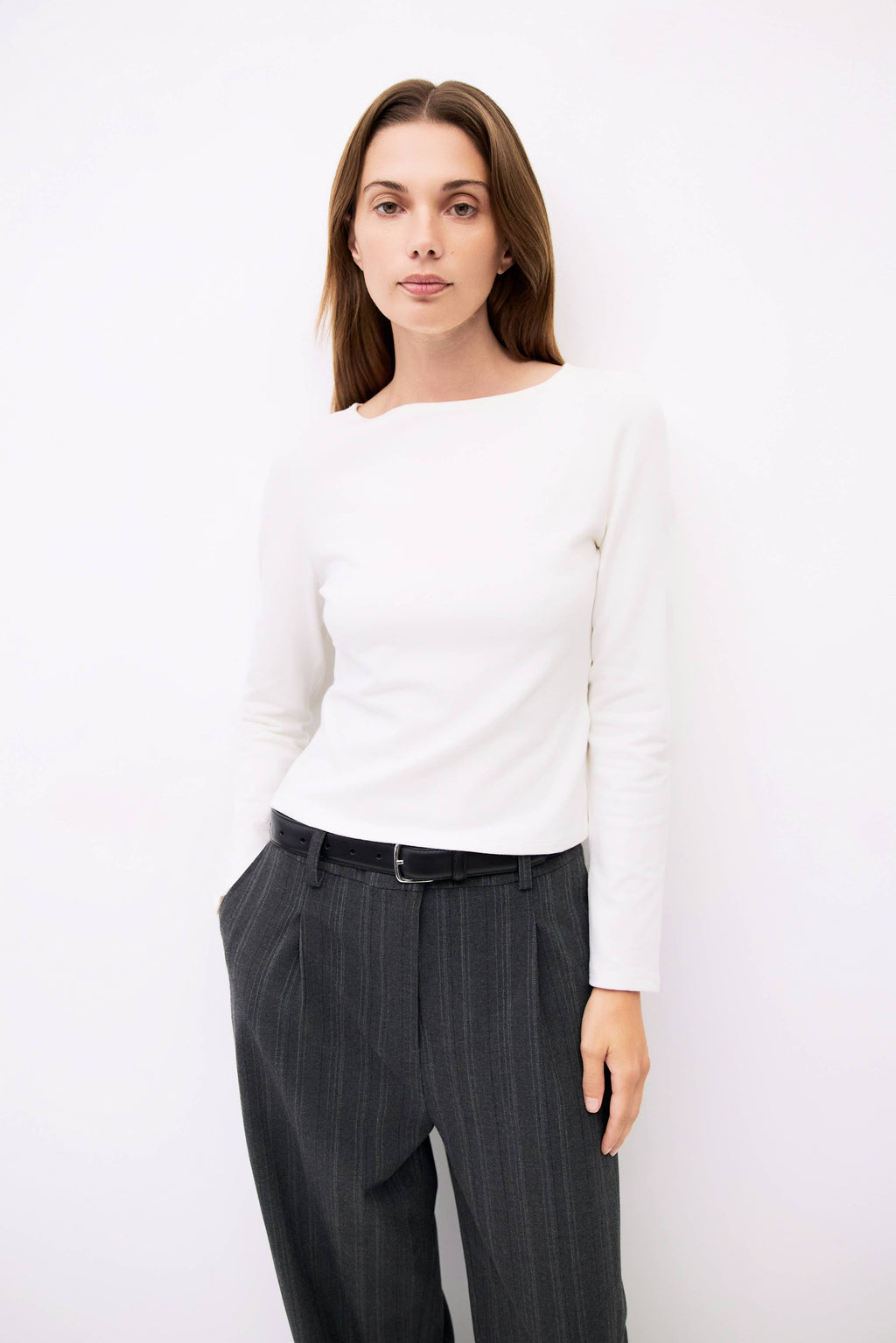 Martina Wide Neck Long Sleeve