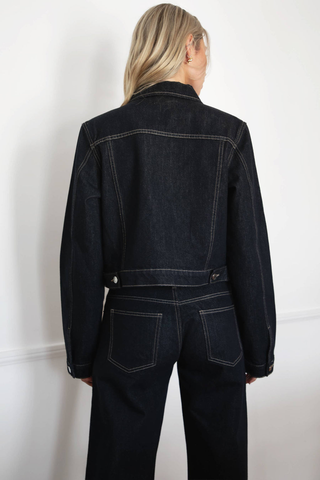 Collared Structured Denim Jacket