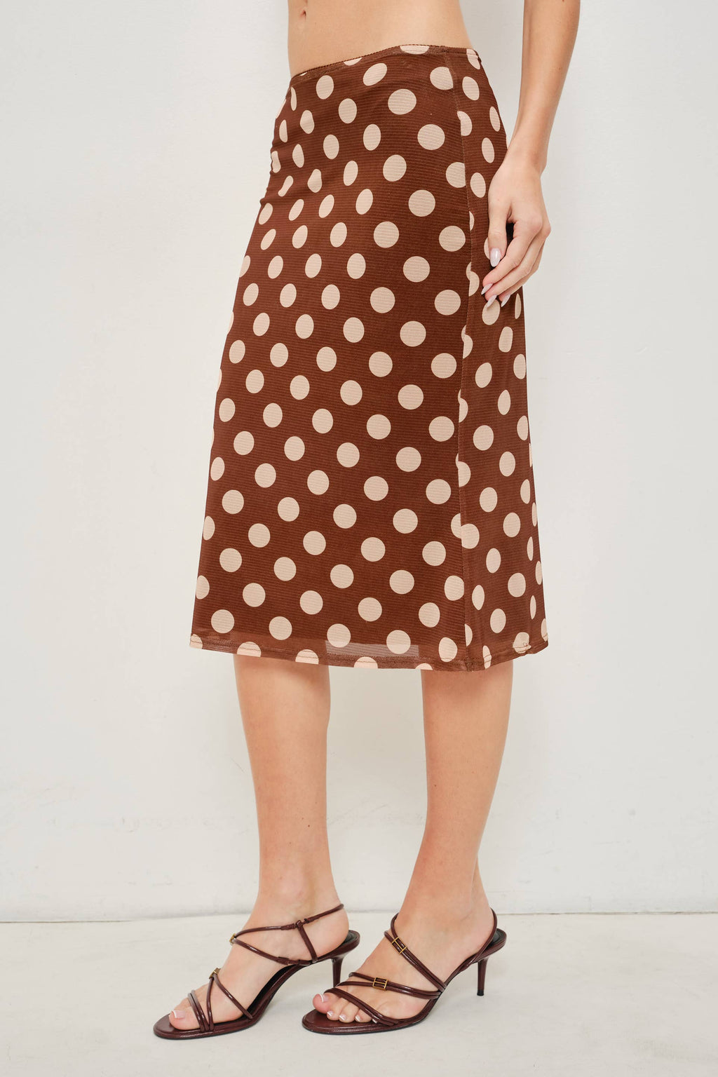 Anna Polka Dot Midi Skirt
