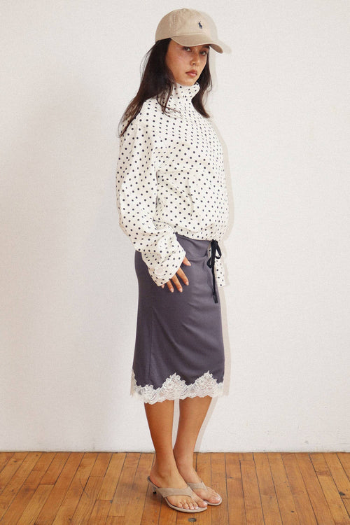 Polka Dot Zip-Up Windbreaker