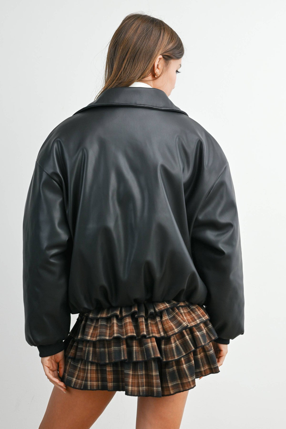 Zip Up Puffer Bomber Jacket
