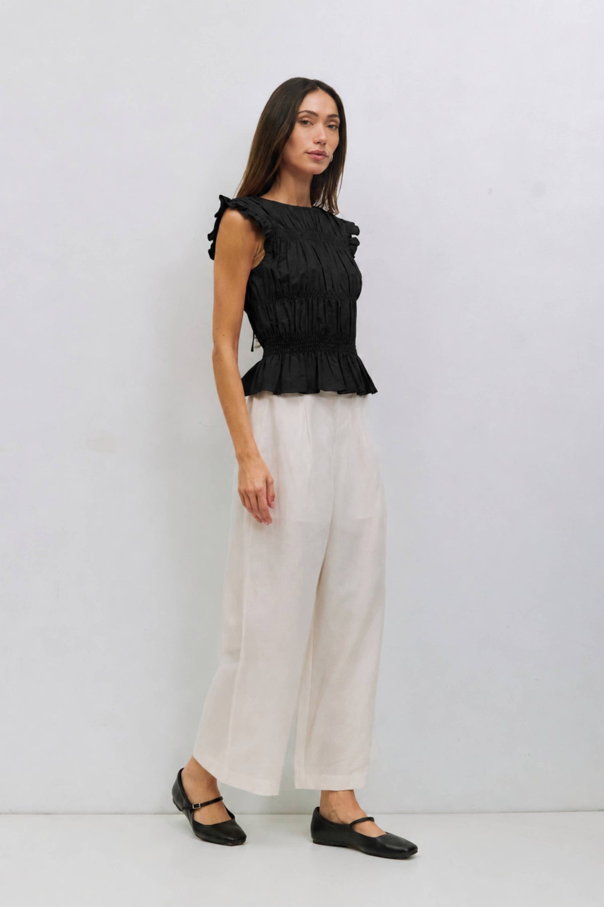 Eugenie Smocked Ruffle Top