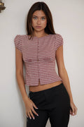 Daris Gingham Puff Sleeve Top