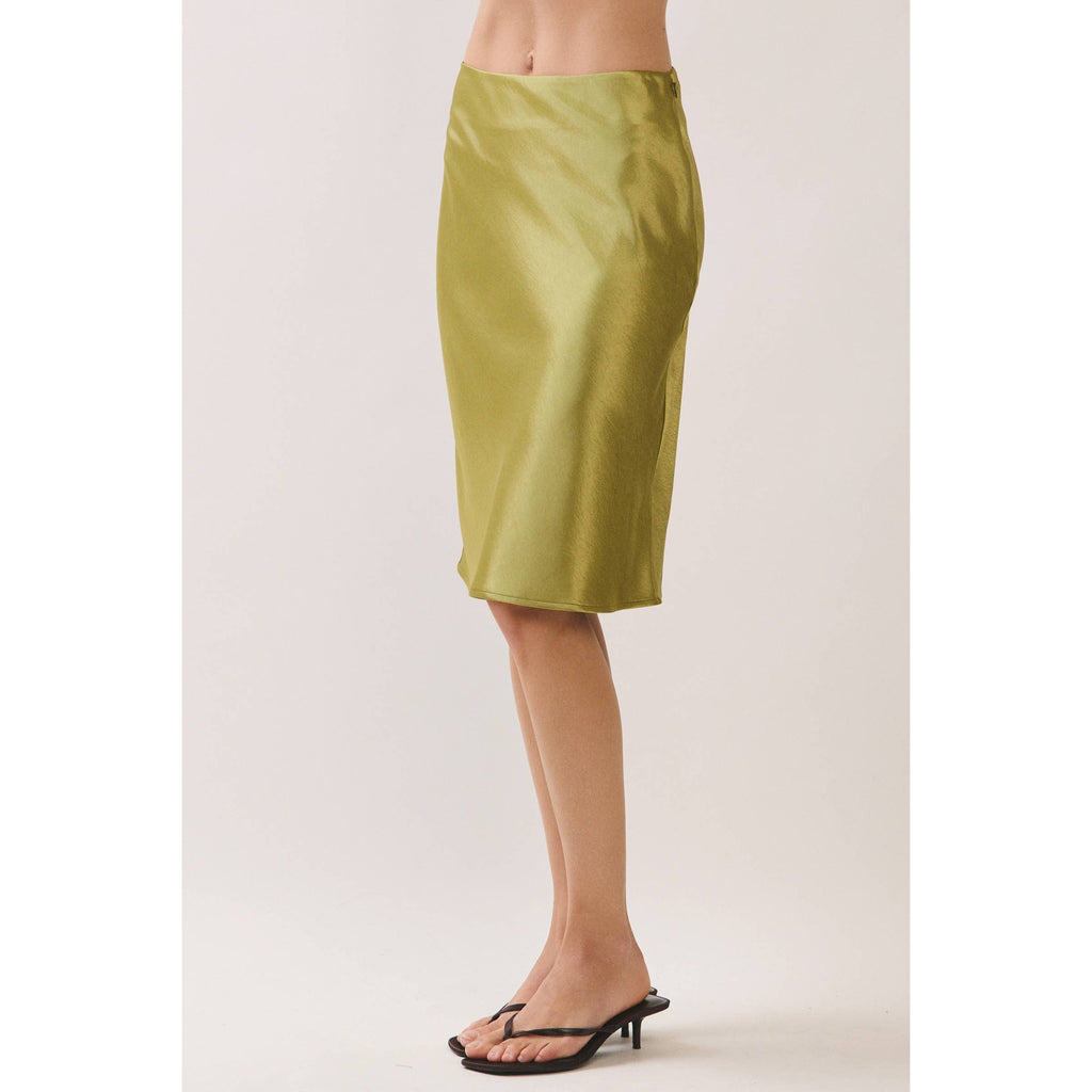 Bias Cut Satin Skirt
