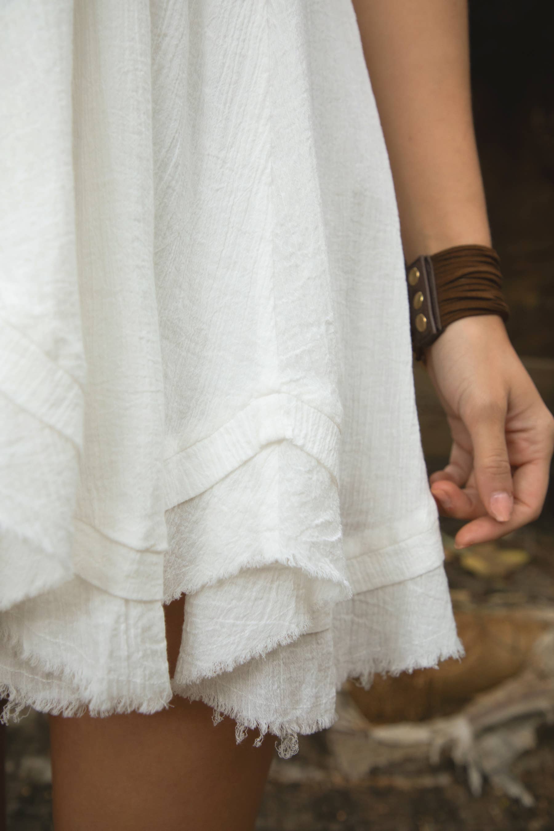 Lumi Frayed Hemline Dress