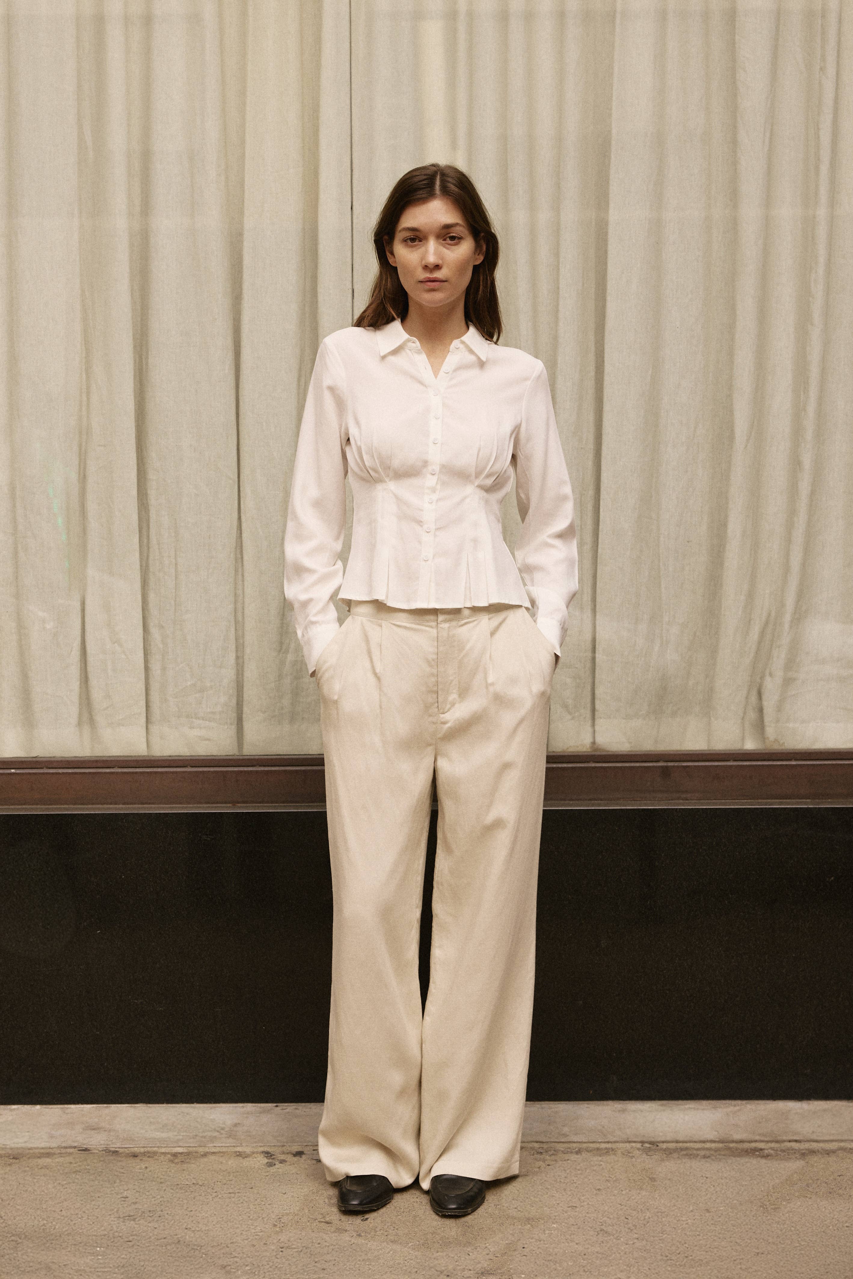 Gracie Slim Line Button-Down Blouse