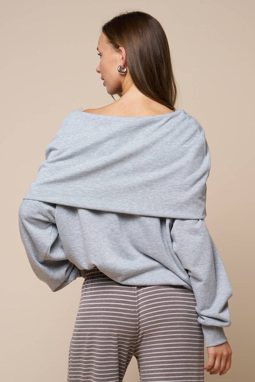 Slouchy Off Shoulder Sweatshirt