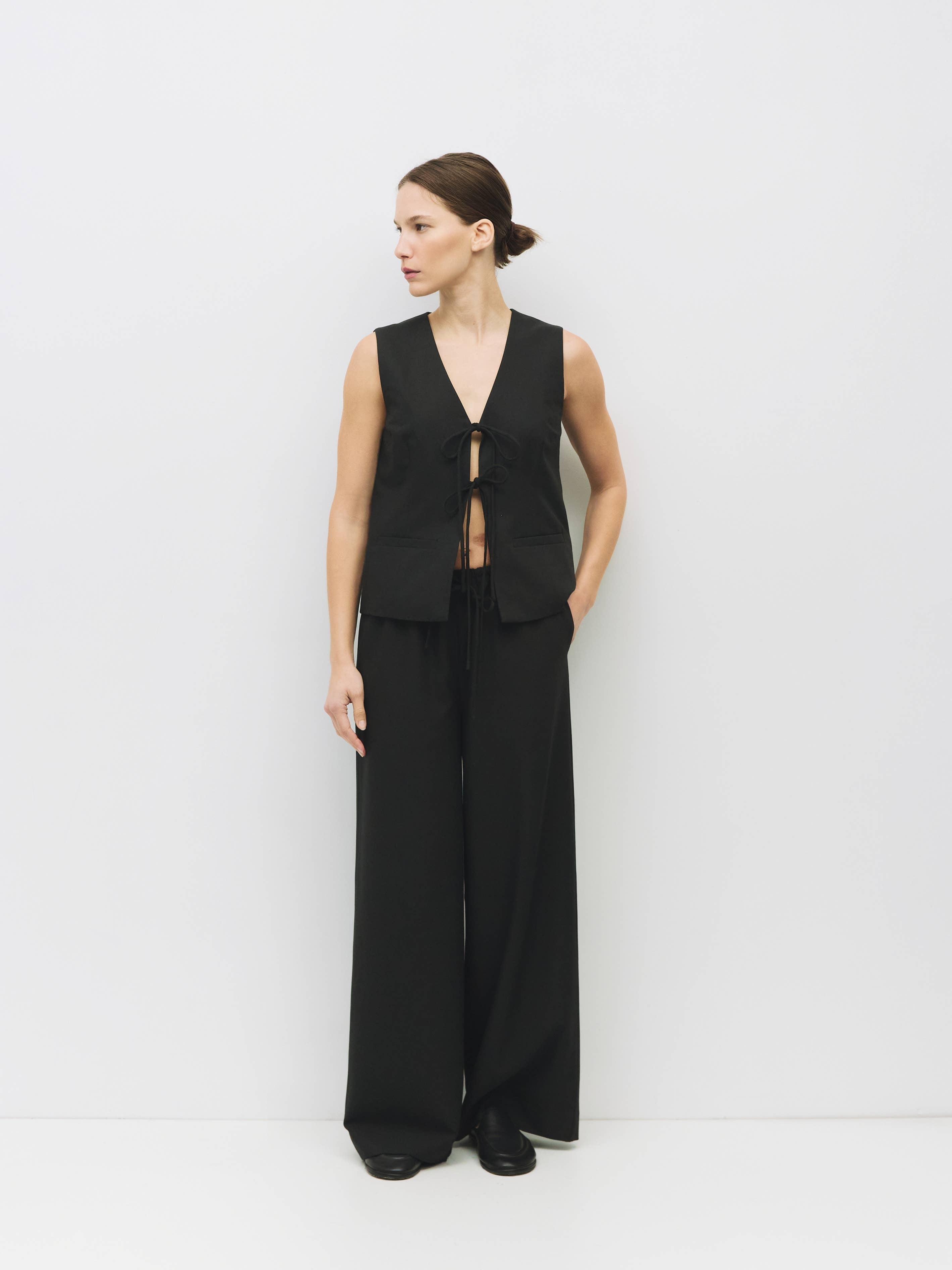 Vera Drawstring Wide Leg Pants