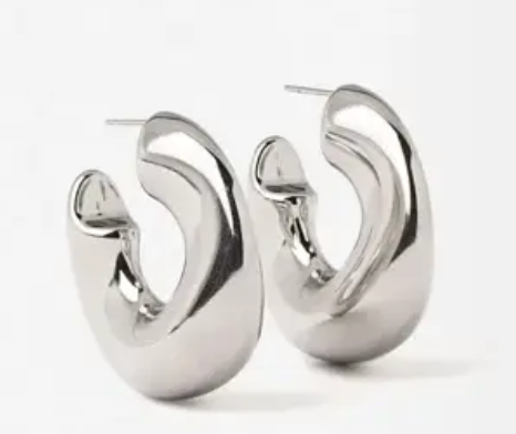 Wave Puffy Hoop Earrings