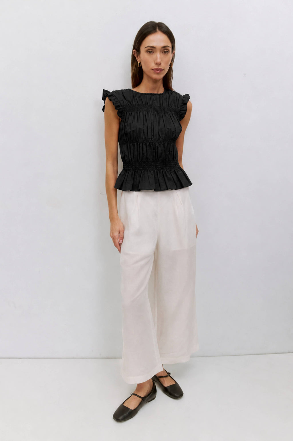 Eugenie Smocked Ruffle Top