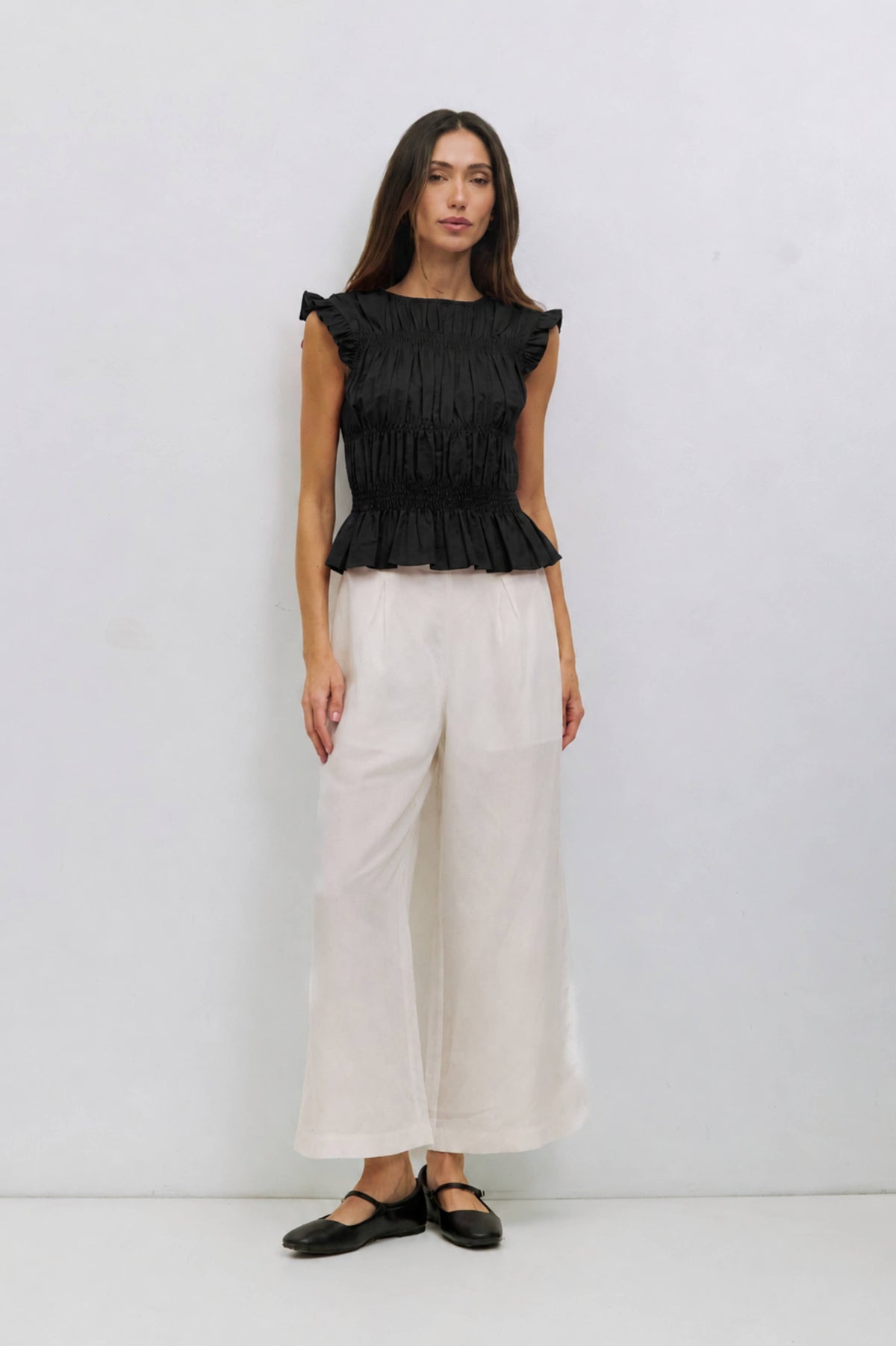 Eugenie Smocked Ruffle Top
