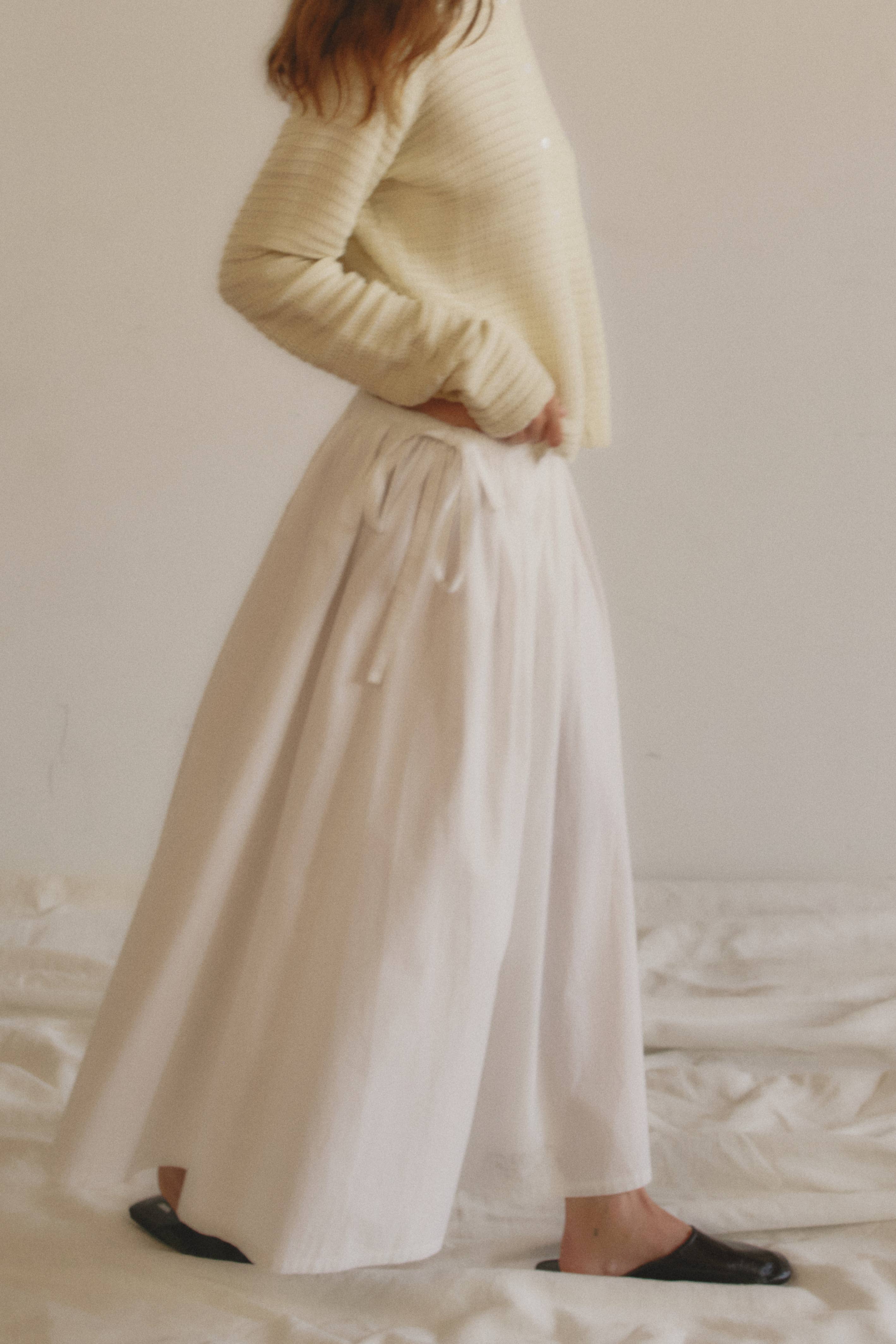 Kiana Side Tie Midi Skirt