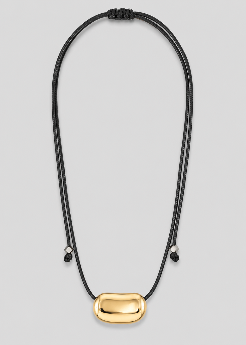 Bean Pendant Cord Necklace