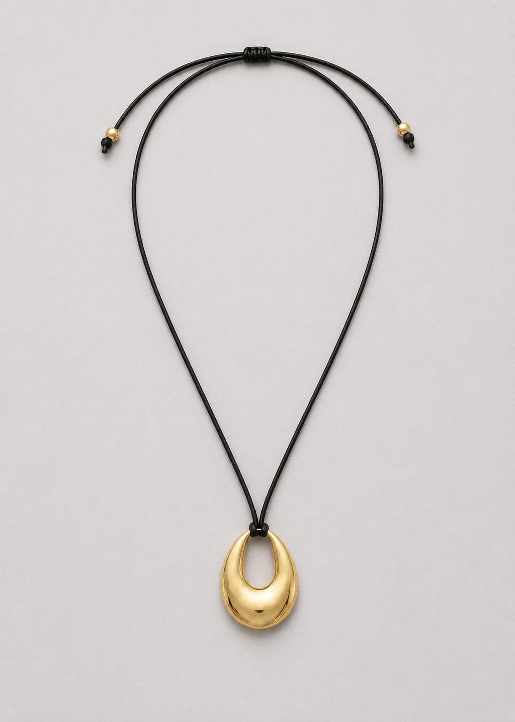 Oval Pendant Cord Necklace