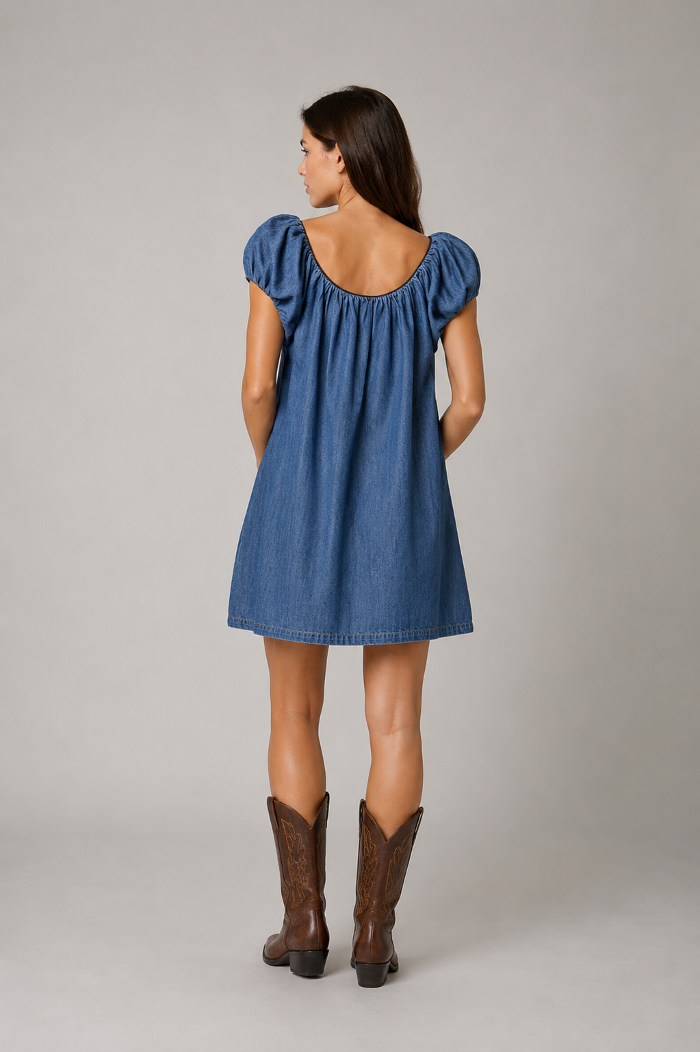 Sasha Denim Babydoll Dress