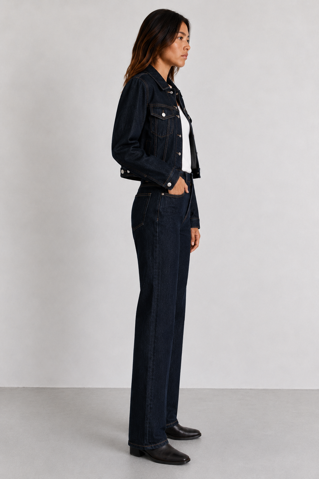 Mills Low-Rise Straight Leg Denim