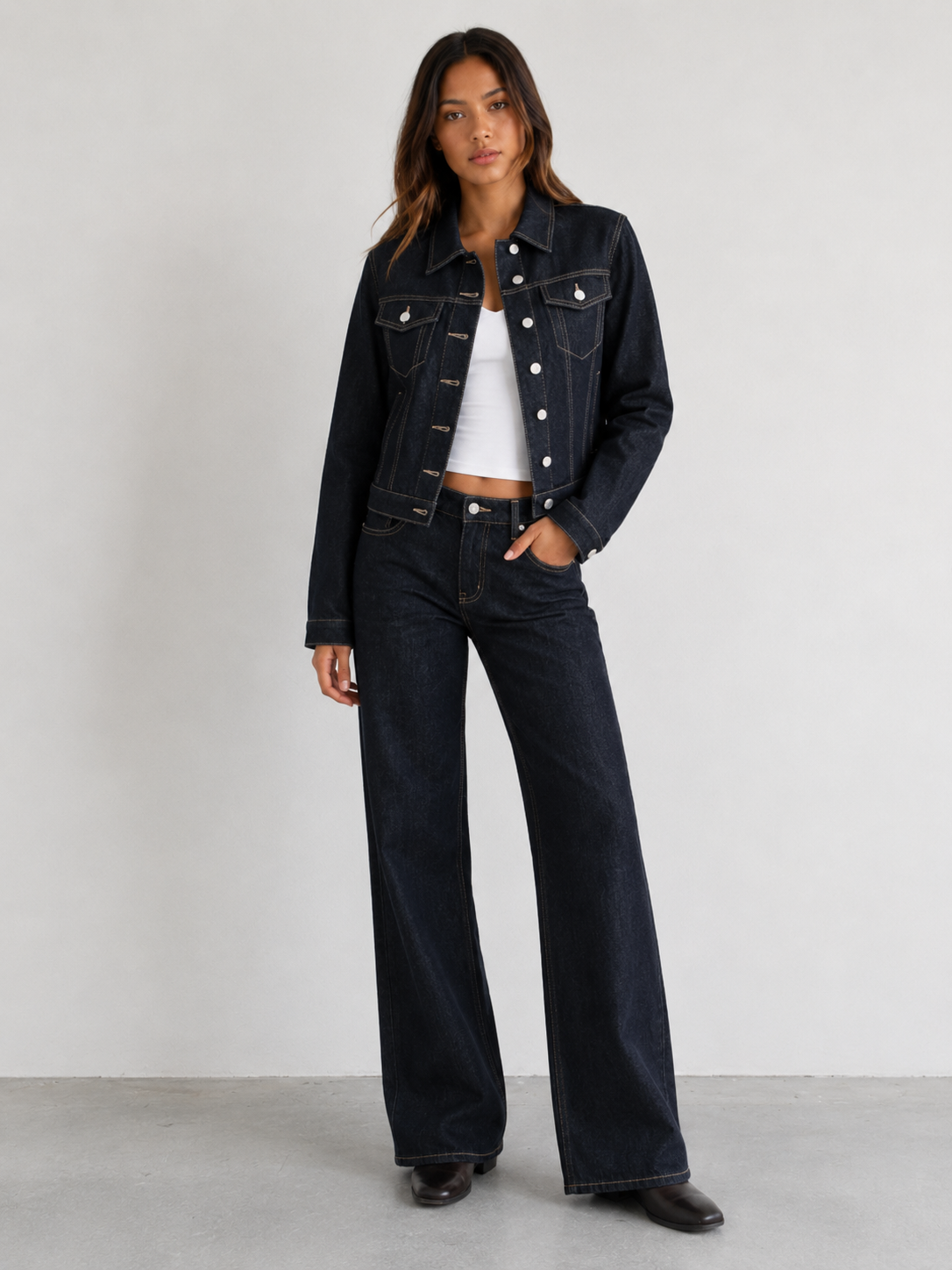 Mills Low-Rise Straight Leg Denim