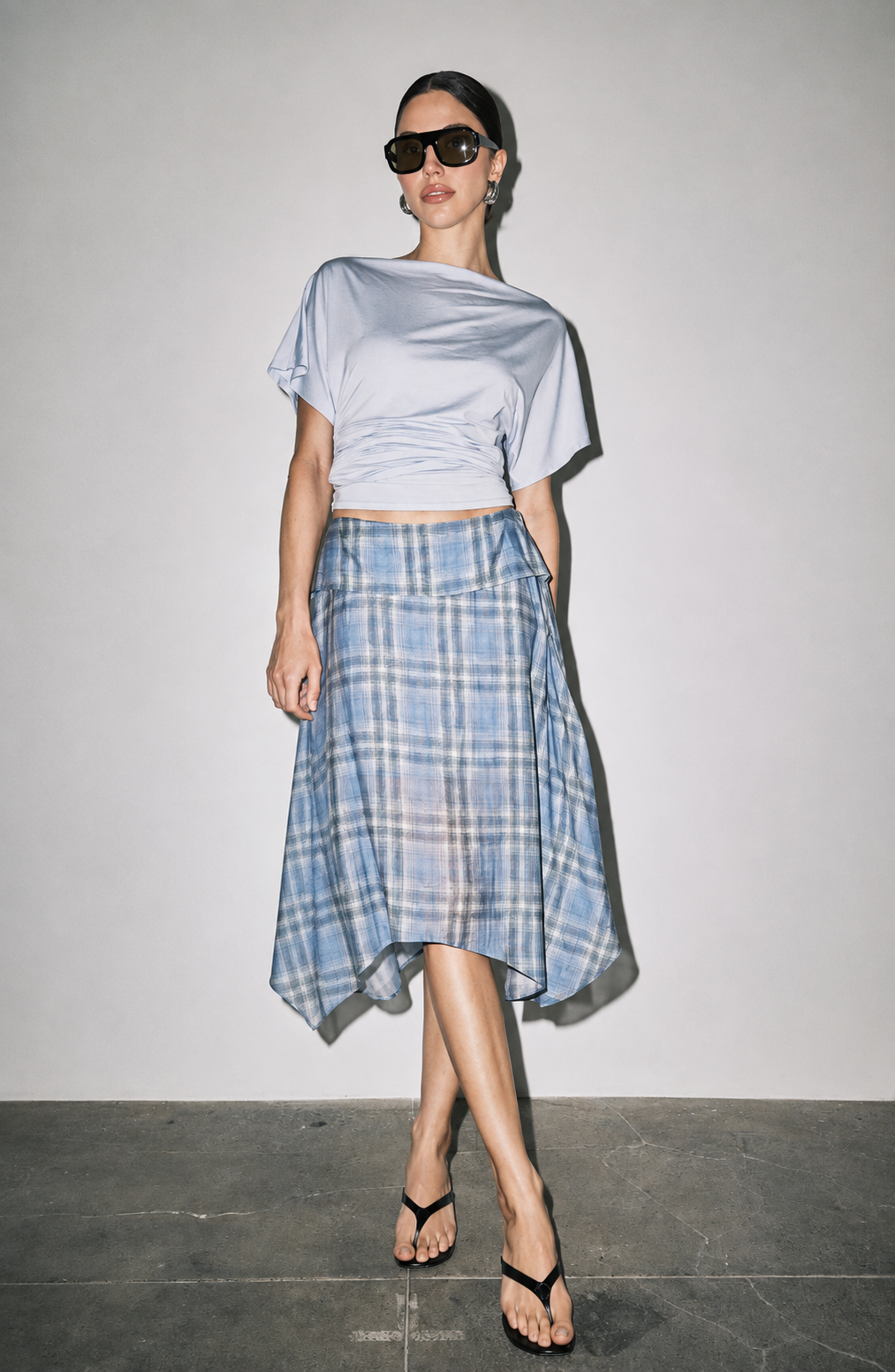 Emily Asymmetric Midi Skirt