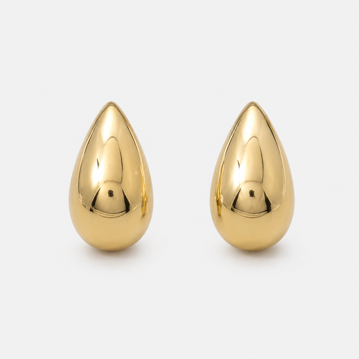 Teardrop Pebble Stud Earrings