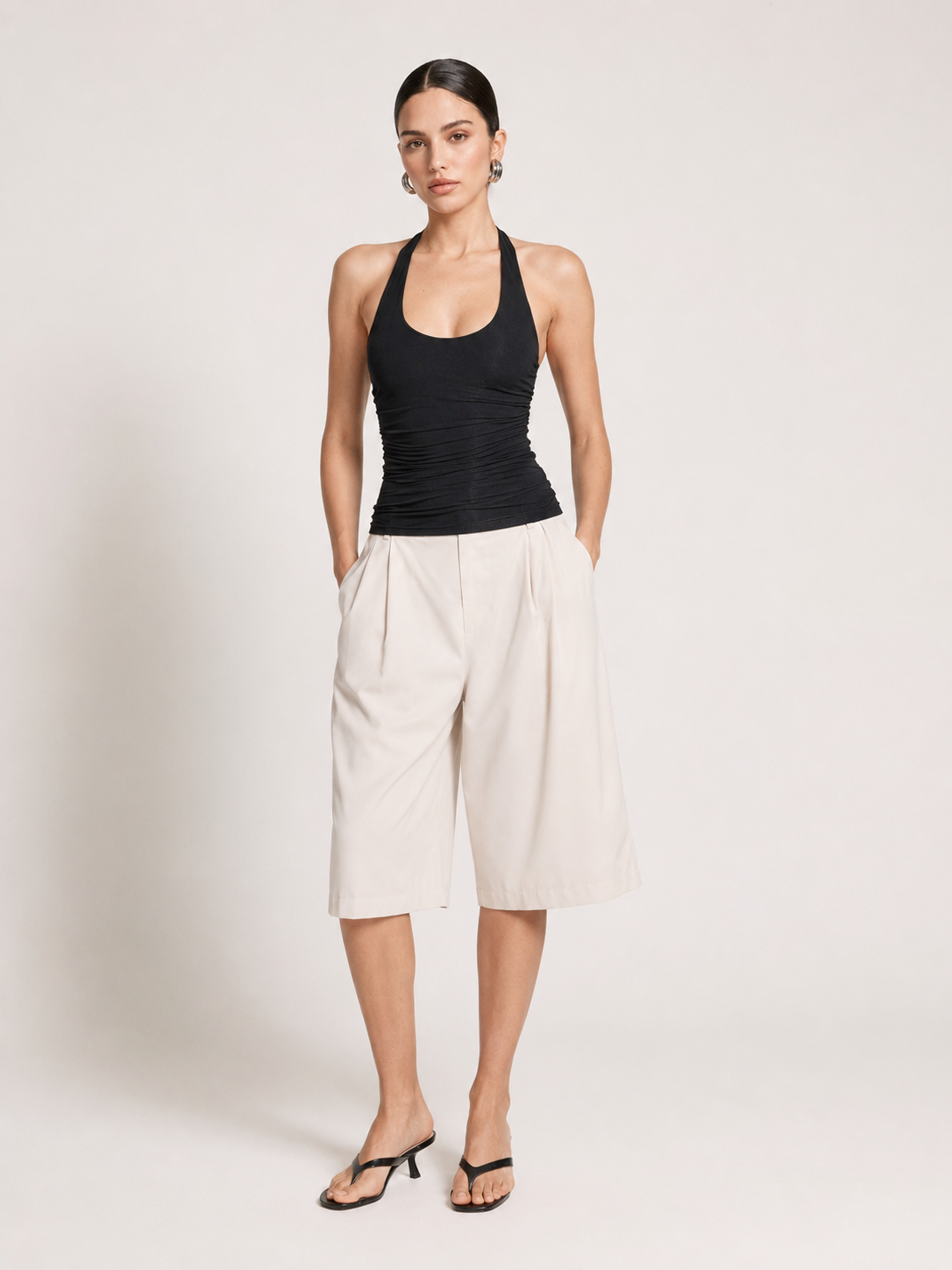 Helena Ruched Halter Top
