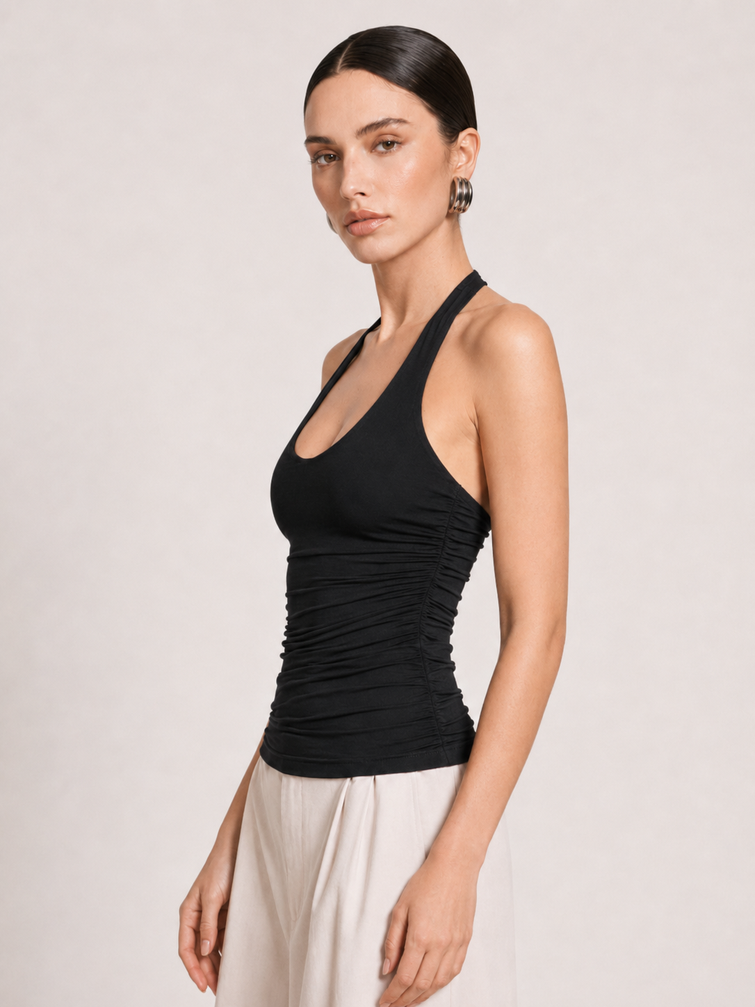Helena Ruched Halter Top