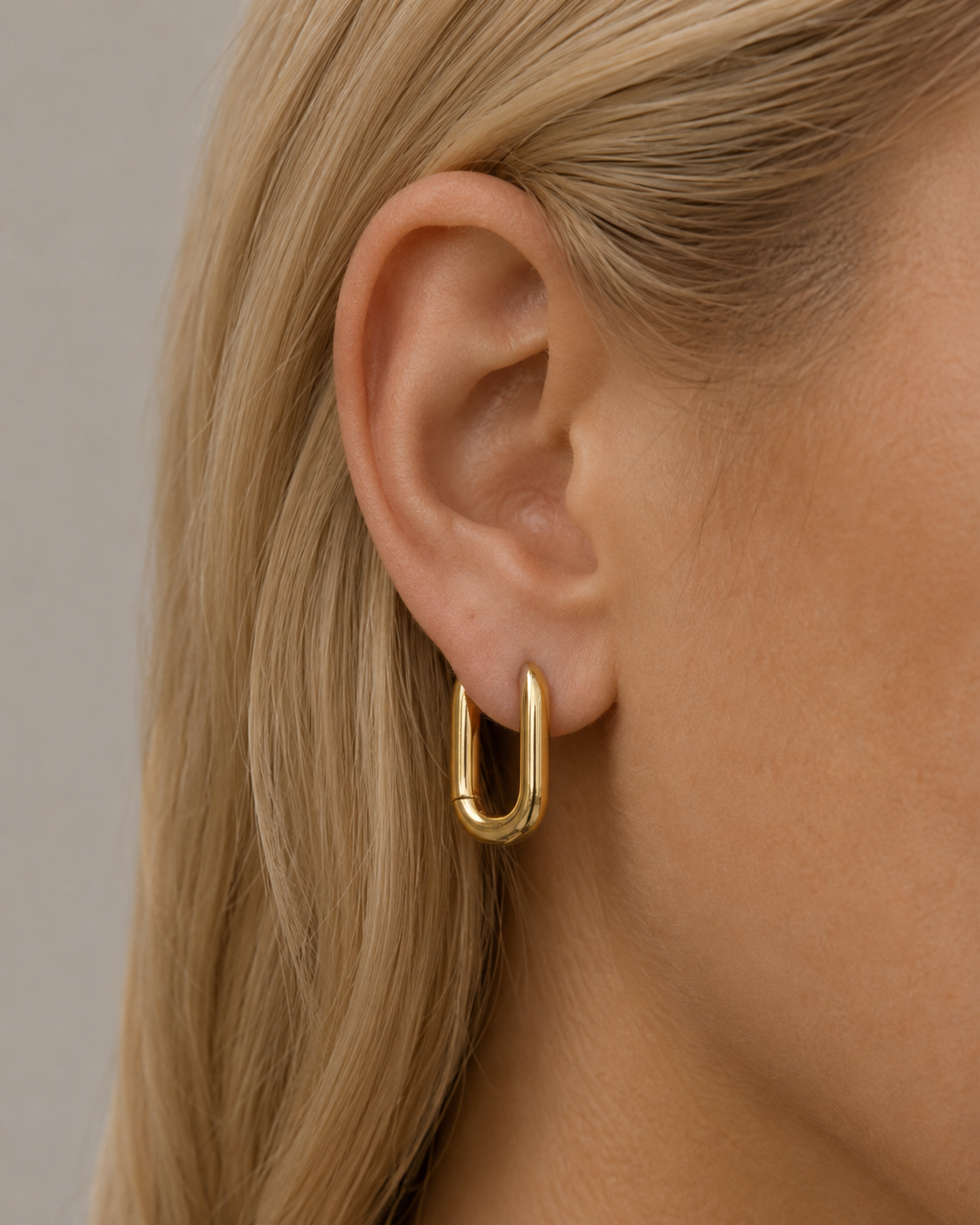 Paper Clip Hoop Earrings