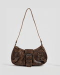 Triple Belt Faux Leather Bag