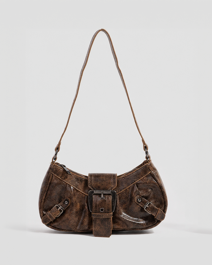 Triple Belt Faux Leather Bag