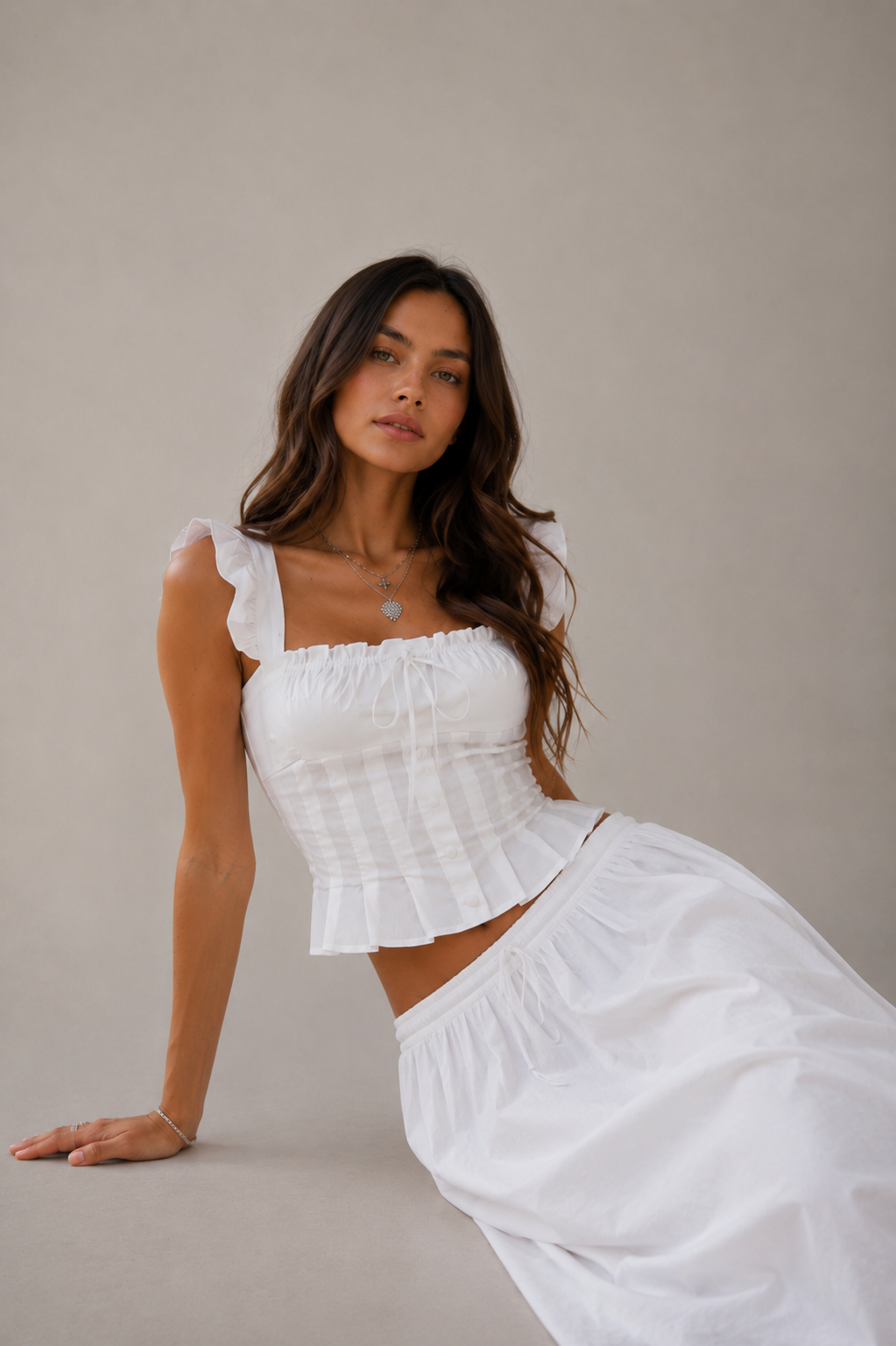Layette Ruffle Cropped Top