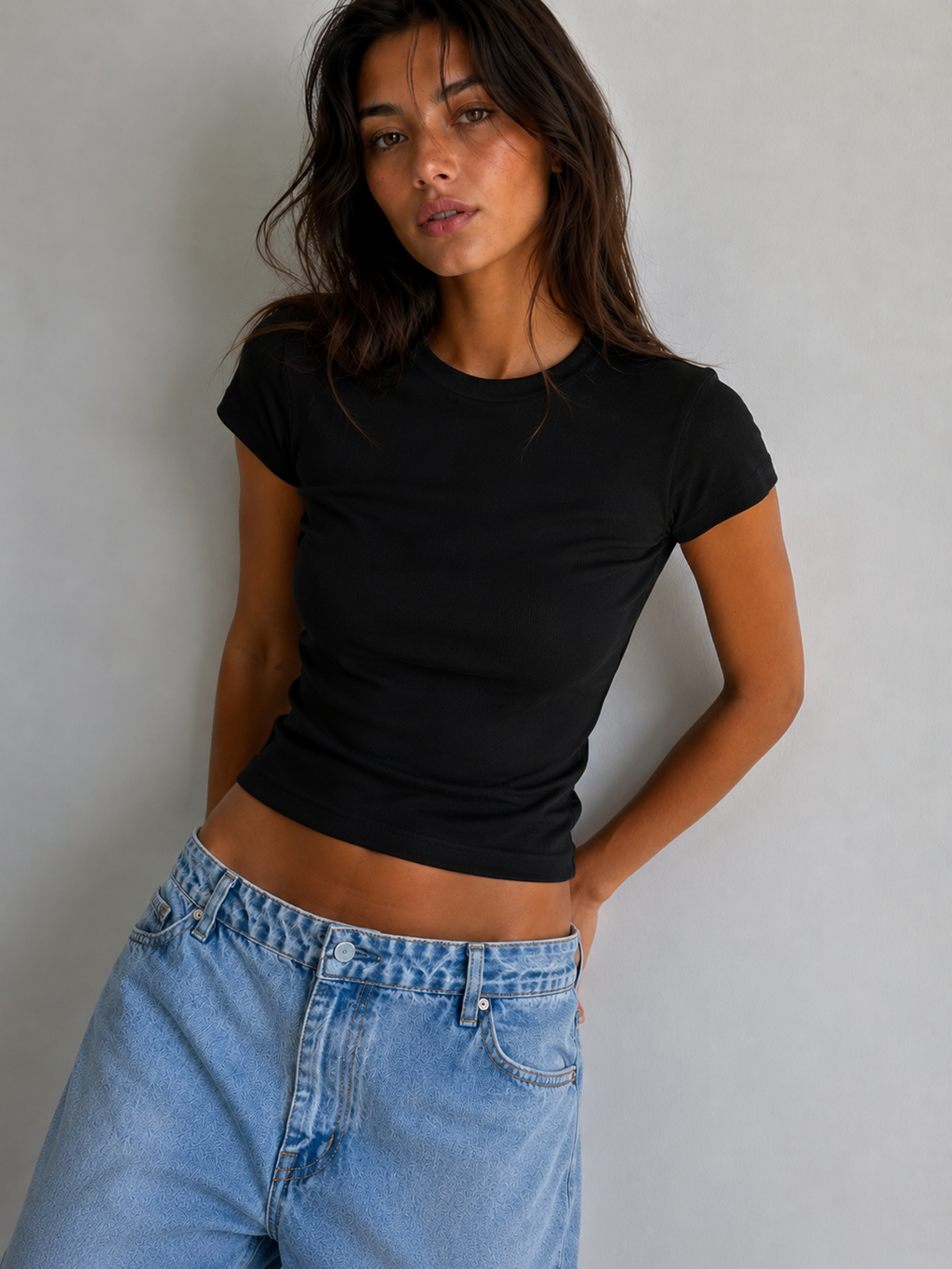 Fitted Crewneck Baby Tee