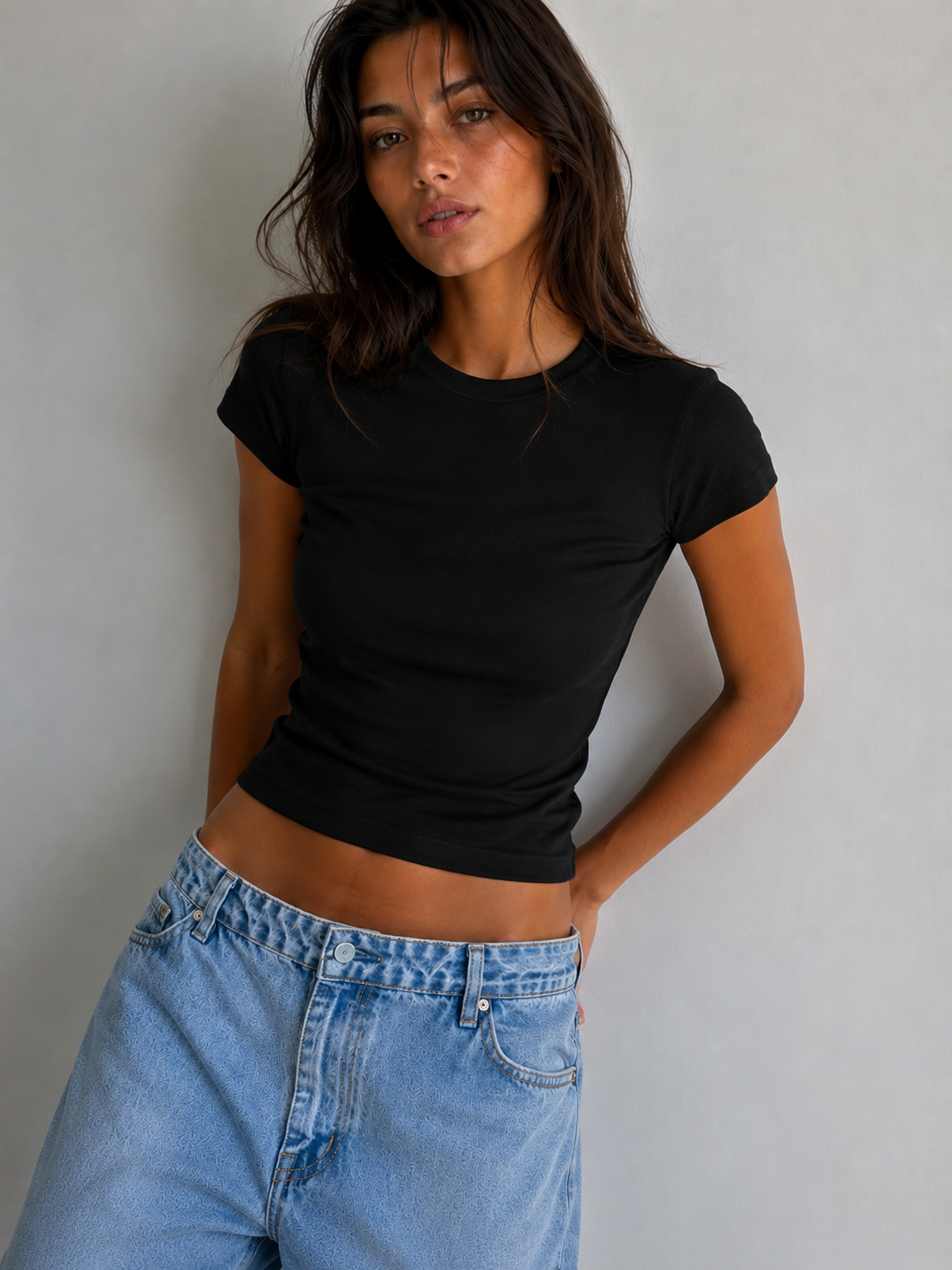 Fitted Crewneck Baby Tee
