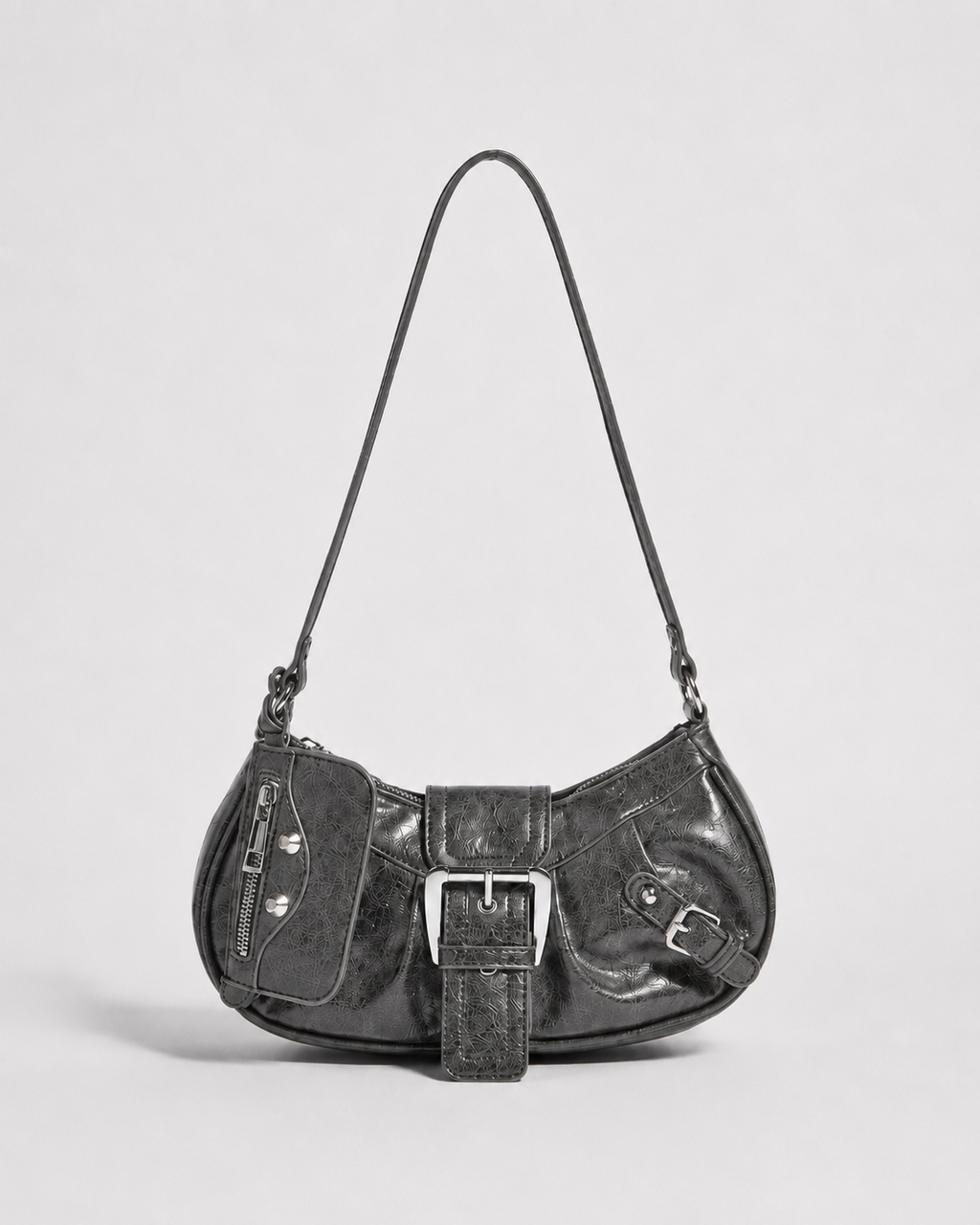 Triple Belt Faux Leather Bag