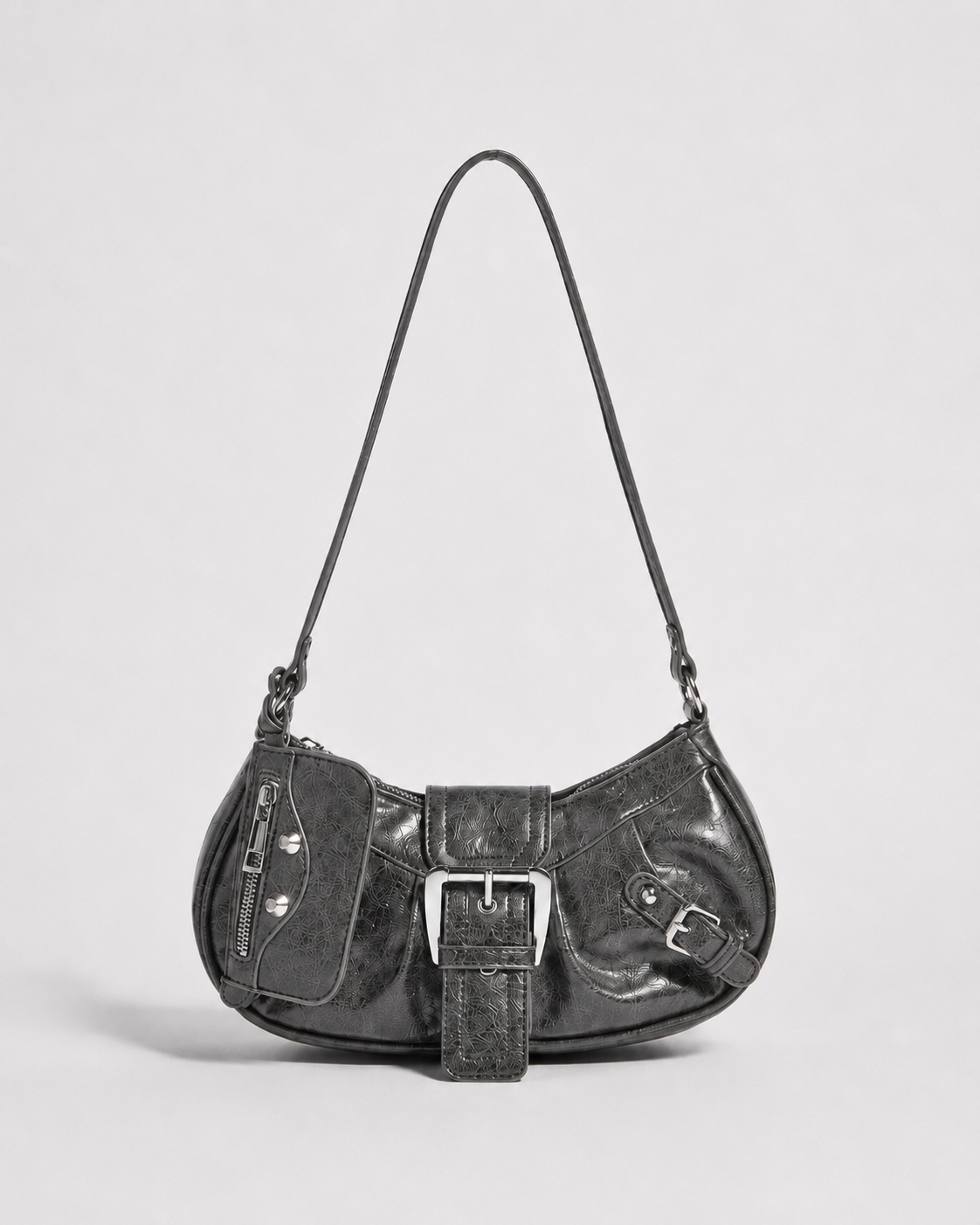 Triple Belt Faux Leather Bag