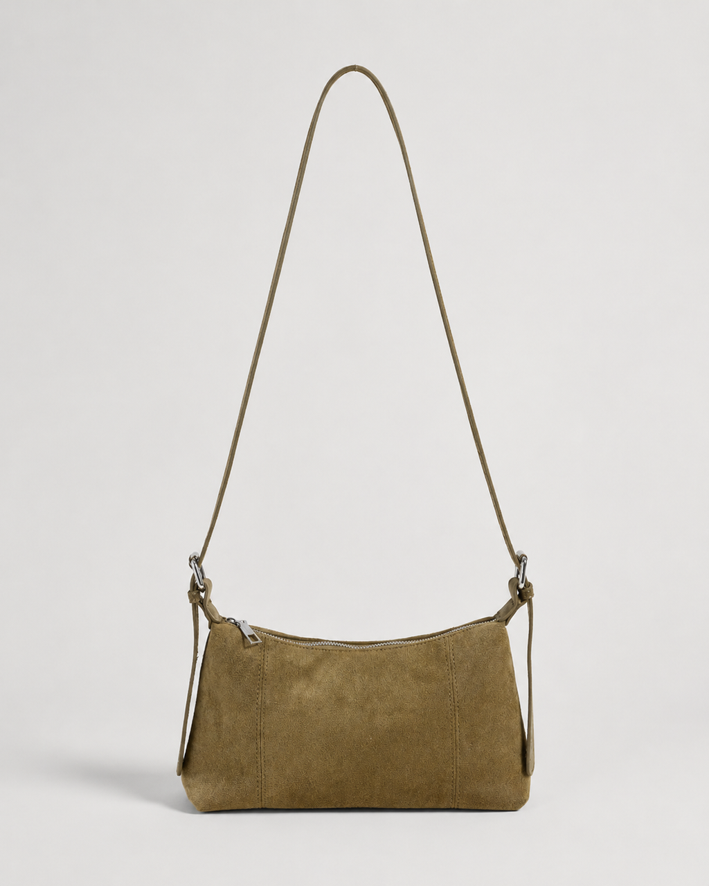 Suede Rectangle Shoulder Bag