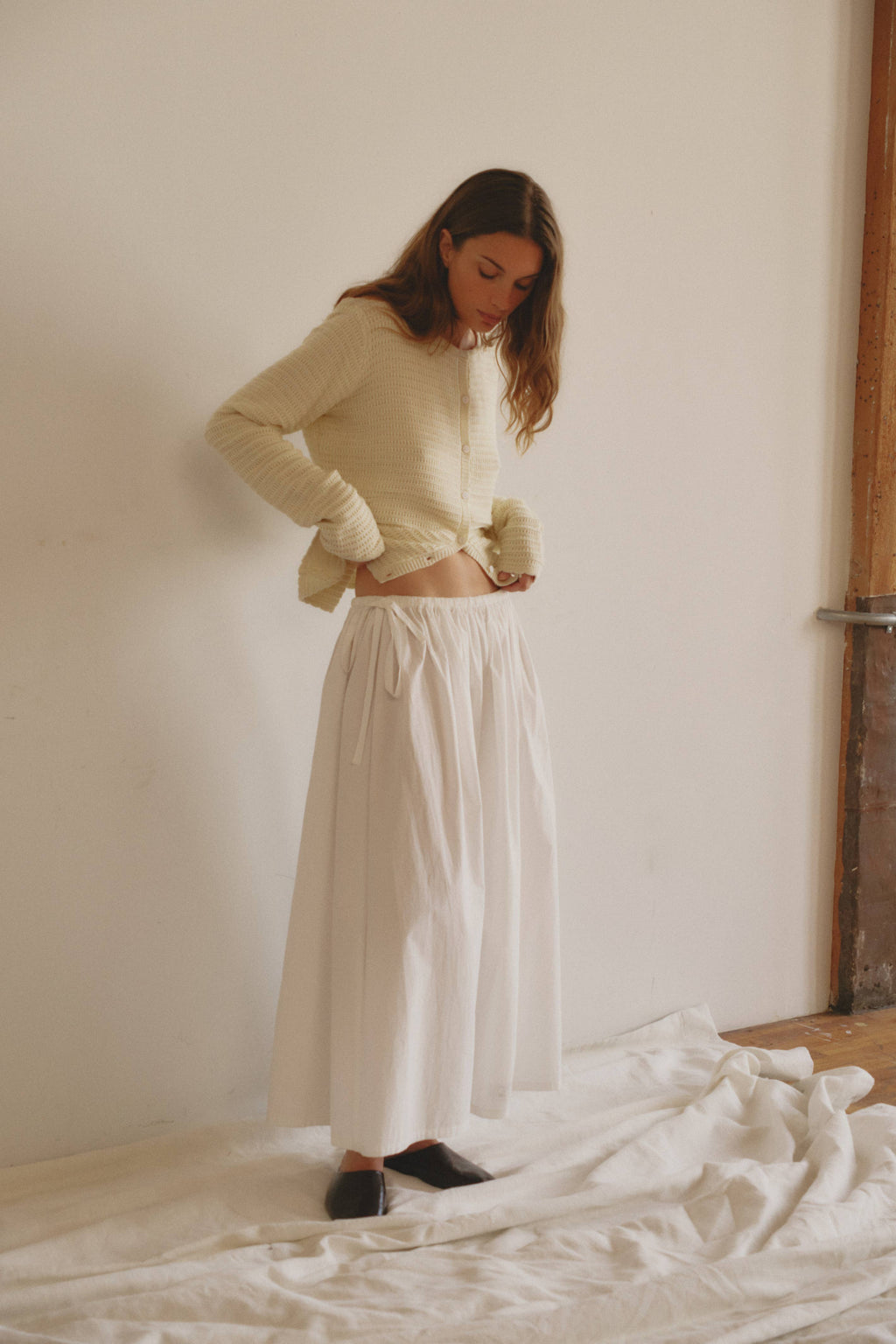 Kiana Side Tie Midi Skirt