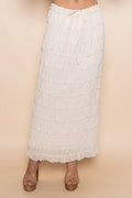 Tiered Ruched Maxi Skirt