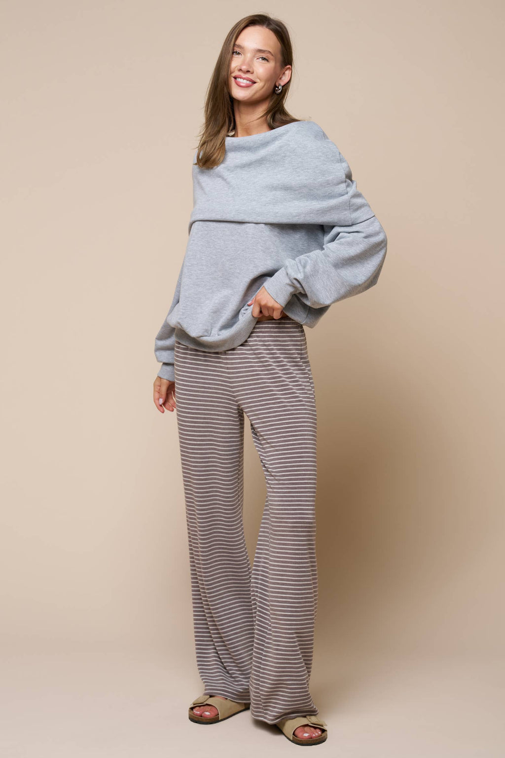 Slouchy Off Shoulder Sweatshirt