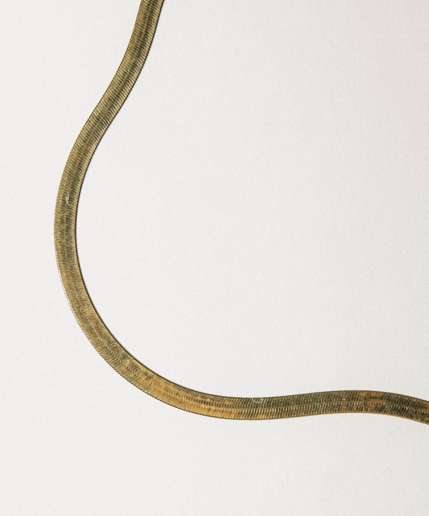 Katie Herringbone Stainless Steel Necklace