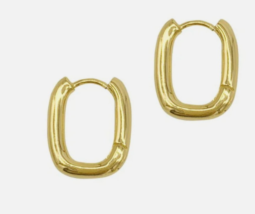 Paper Clip Hoop Earrings