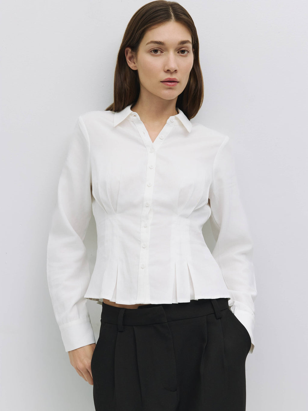 Gracie Slim Line Button-Down Blouse