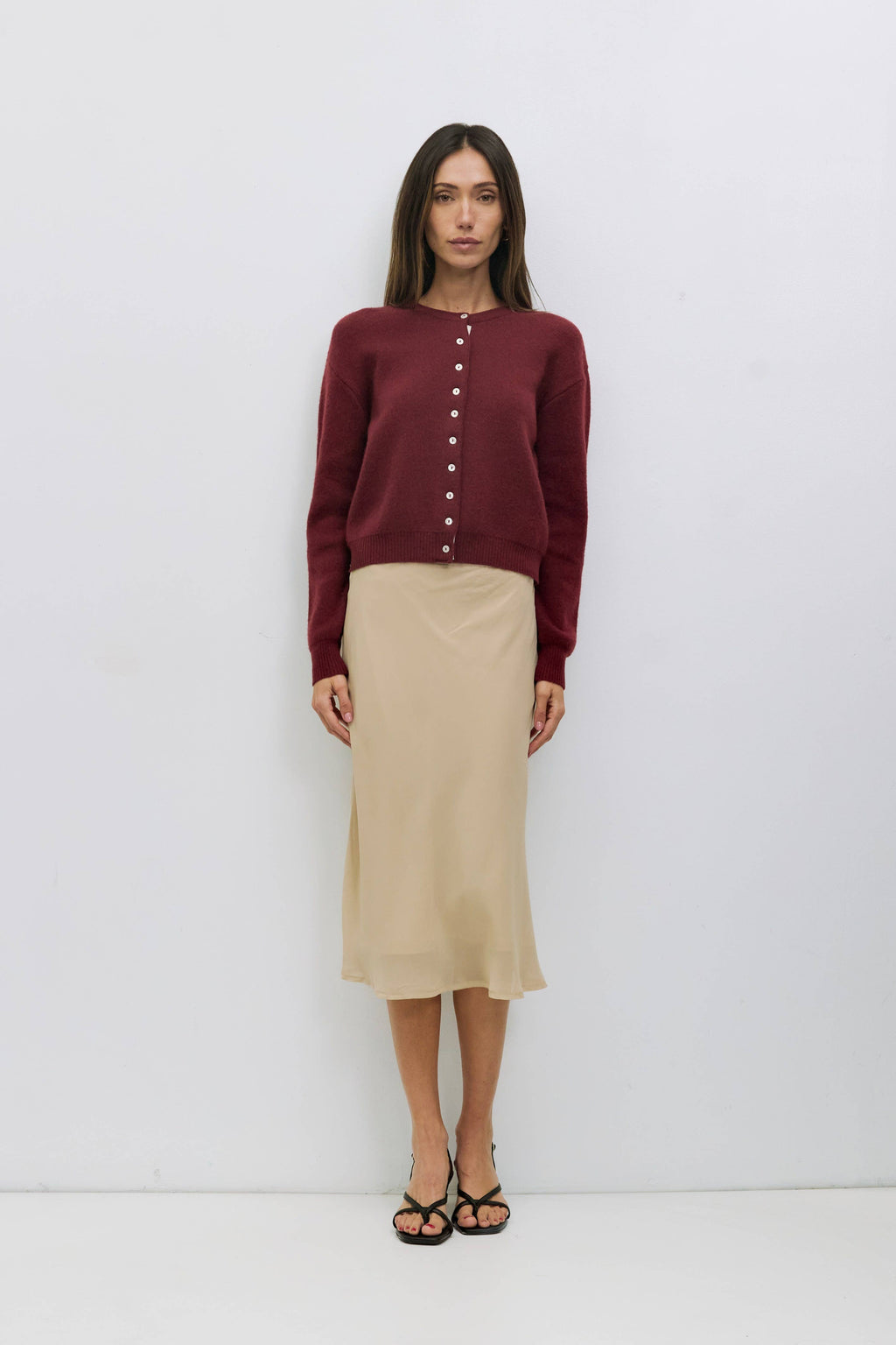 Malin Cropped Button-Down Cardigan