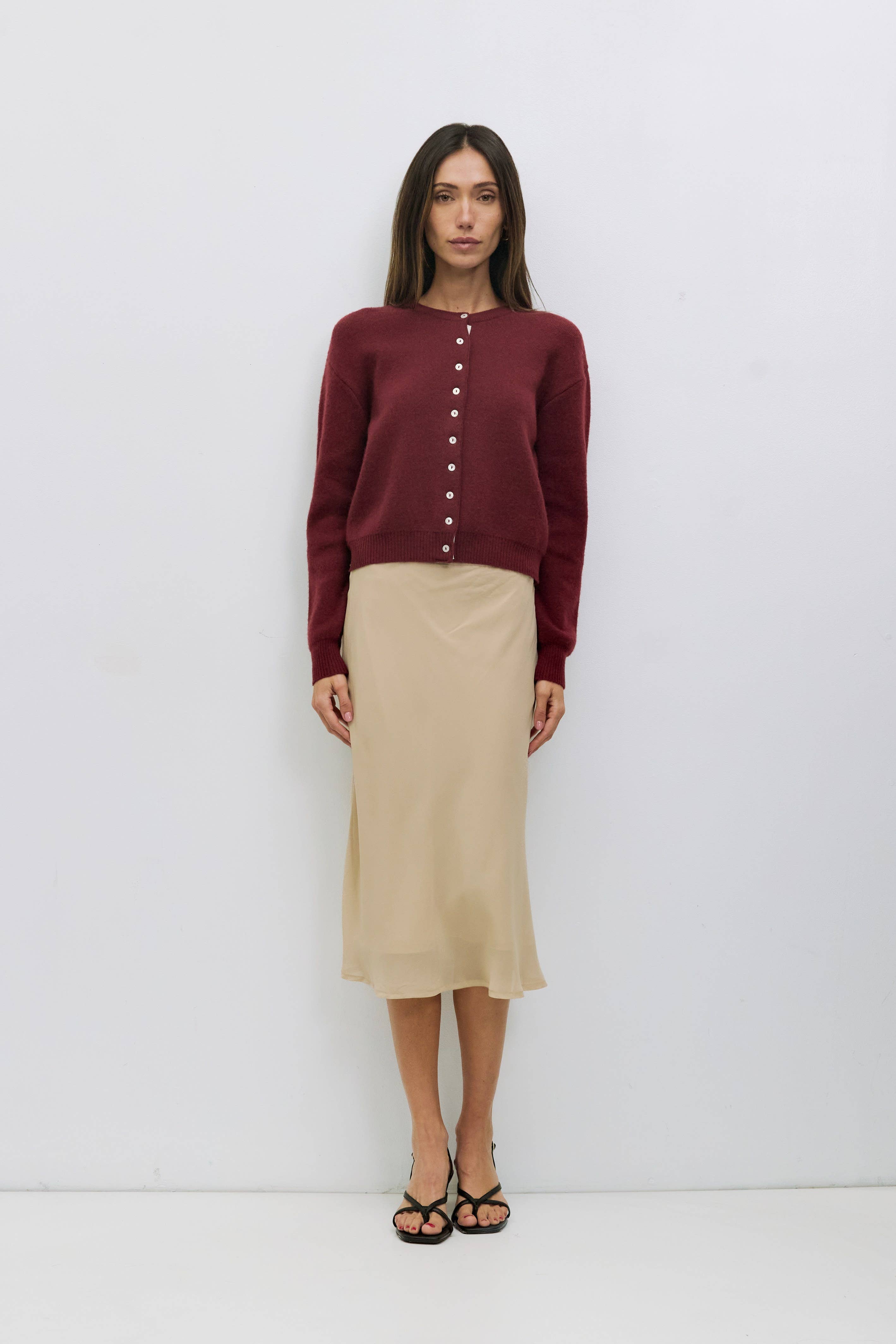 Malin Cropped Button-Down Cardigan