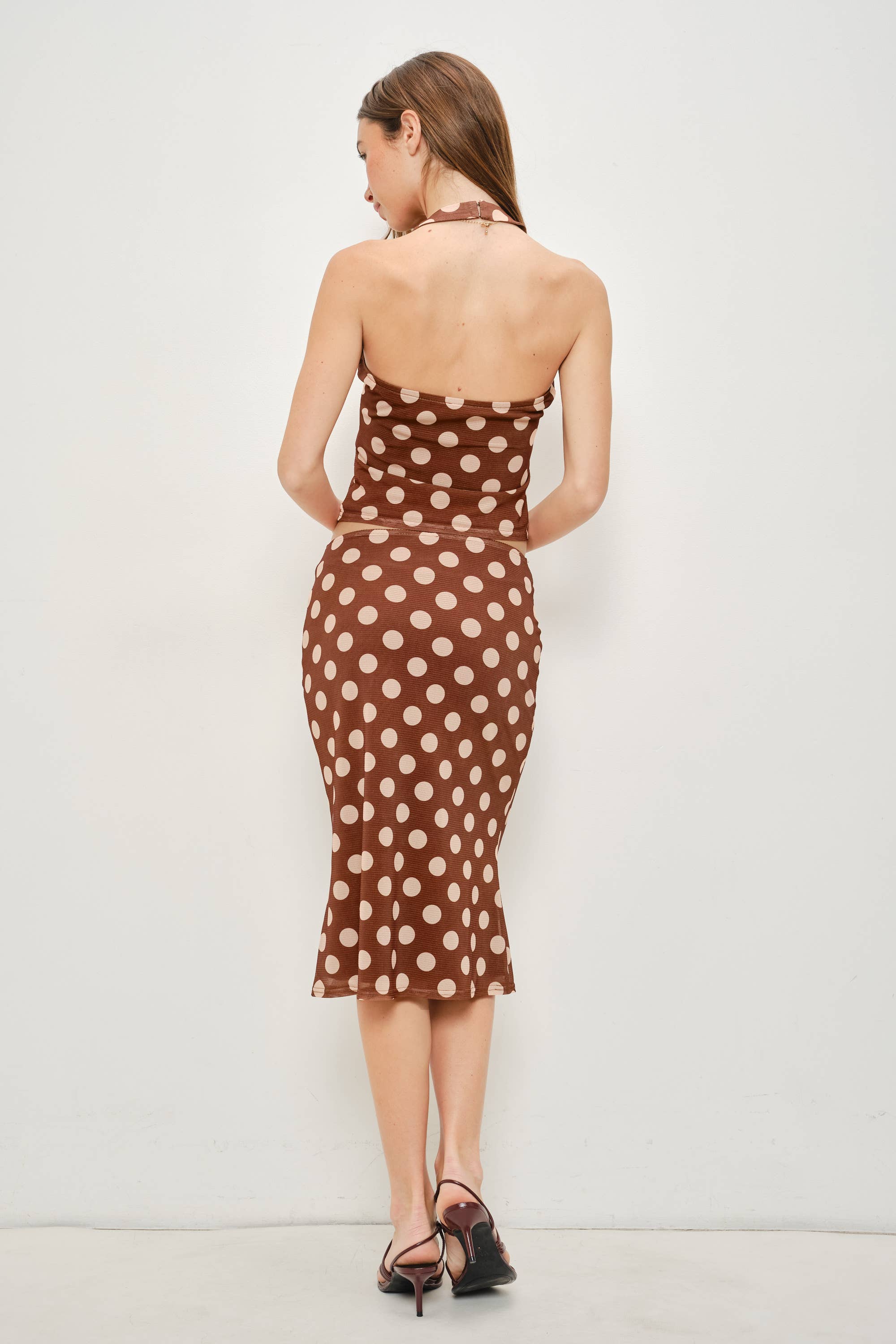Anna Polka Dot Halter Top