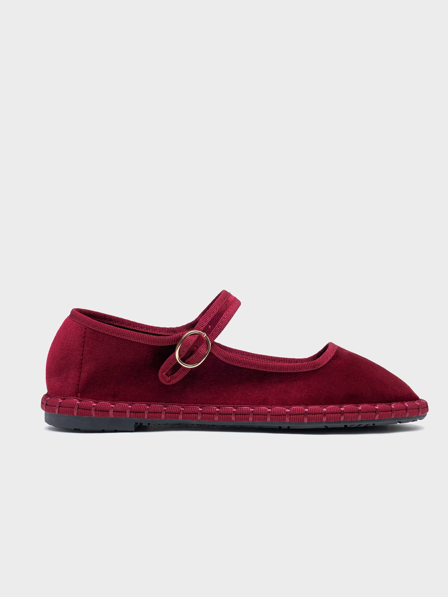 Velvet Mary Jane Flats