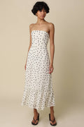 Aria Polka Dot Strapless Maxi Dress